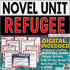 Analyze the impact of specific word . 1 Novel Study Unit Refugee By Alan Gratz Print And Digital Distance Learning