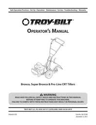Owner S Manual Troy Bilt Rear Tine