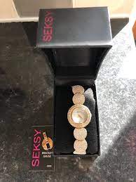 Seksey Rose Gold Diamante Ladies Watch Used In Original Box Case | eBay