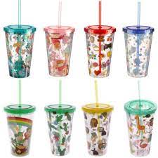 Double Walled Plastic Cup With Lid And