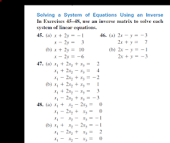 Solving A System Of Equations Using An