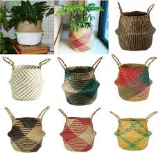 Many of the ideas can be created by upcycling items. Folding Home Decor Belly Basket Plant Pot Bag Diy Crafts Rattan Woven Storage Holder Flower Basket Handmade Buy On Zoodmall Folding Home Decor Belly Basket Plant Pot Bag Diy Crafts Rattan Woven