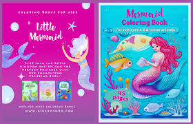 mermaid coloring book for kids ages 4 8