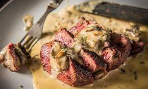 Grill for 2 to 3 minutes per side over high heat, and then a further 3. Grilled Peppercorn Steaks With Mushroom Cream Sauce Recipe Traeger Grills