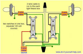 wiring diagram for two switches in one