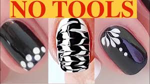 Silhouette like black and white landscape nail designs. 9 Easy Black And White Nail Designs Without Tools Nail Art Compilation Youtube
