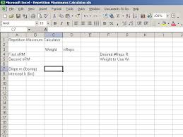 This article presents a collection of log templates that are in excel format, useful for a excel, then, with its rows and columns, is a good platform to make a log template. Creating A Repetition Maximums Calculator