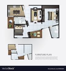layout interior plan with furniture