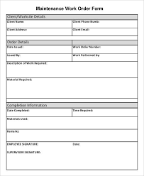 9 Job Order Forms Free Sample Example Format Download