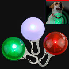 5pc Pet Dog Led Flasher Blinker Circular Light Buckle Clip Safety Pendant Collar Collars