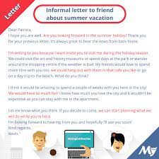 In great britain we have very many wonderful holiday places too. Informal Letter To A Friend Inviting For Summer Vacation In English Myenglishteacher Eu Blog
