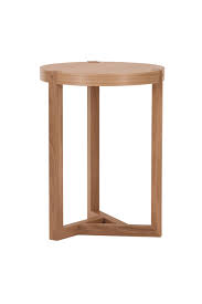 bwood round oak side table