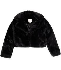 Gb Big Girls 7 16 Short Faux Fur Jacket S