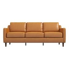 Genuine Leather Couches In Cognac Tan