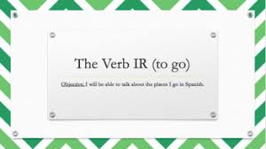 The Verb Ir To Go Power Point Presentation And Practice