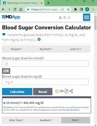 blood sugar converter websites