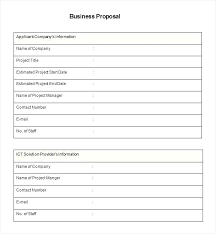 It Proposal Template Word Free Business Proposal Template