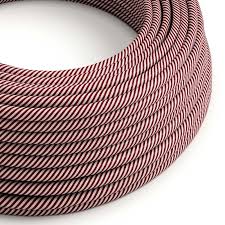 Vertigo Braided Lighting Cable Pink Maroon Fabric Flex