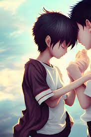 anime and boy kissing wallpapers ai