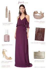 long wine colored bridesmaid dress