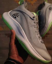 But screenshots and screen recordings are forever, giving the world a sneak peak at what the kick, new logo and all, will look like. Under Armour Curry Grey Green Release Date Nice Kicks