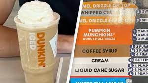 sugar in new pumpkin dunkin donuts