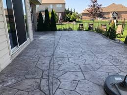 A Stamped Concrete Patio Before