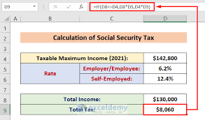 Calculate Social Security Tax In Excel