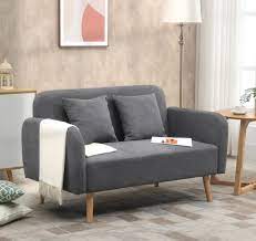 Small Grey Sofa 2 Seater Double Couch