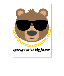 Gangsta bears with pistols vector illustrations. Gangsta Teddy Bear Gangsta Teddy Bear Products From Fluffystrong Clothing