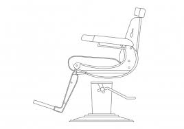 barber chair free cads