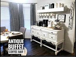Antique Buffet Coffee Bar Farmhouse