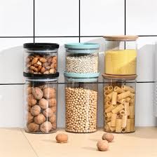 Clear Glass Mug Container Storage