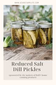 reduced salt dill pickle recipe for