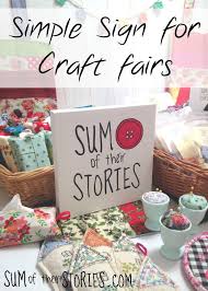 simple sign for craft stalls sum of