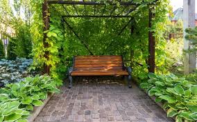 Garden Arbor With Bench Combination Of