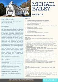 Pastor Resume Example