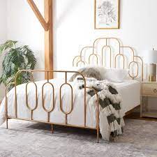 Paloma Metal Retro Full Bed In Gold By