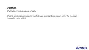 what is the chemical makeup of water