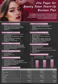 one pager for beauty salon start up