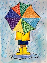 rainy day umbrella art to remember