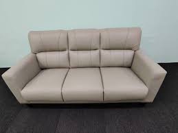 half leather sofa
