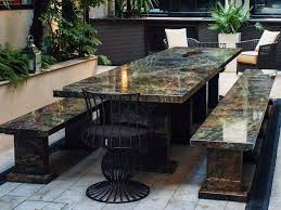 Mirach Rectangular Marble Garden Table