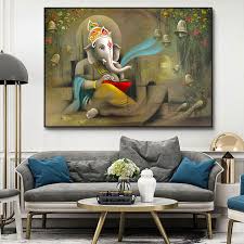 Lord Ganesh Canvas Painting India