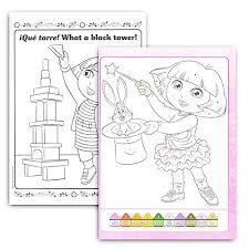 Free dora the explorer coloring pages for you to color online, or print out and use crayons, markers, and paints. Aeropost Com Colombia Dora The Explorer Giant Coloring Book With Stickers 144 Pages By Bendon Publishing
