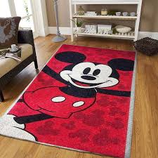 mickey red background disney area rug