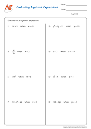 Algebraic Expression Grades 6 To 8