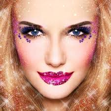 glitter makeup camera glamour makeup