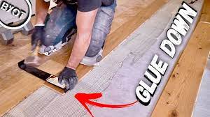 how to install a glue down floor diy