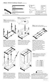 white clothes closet instructions